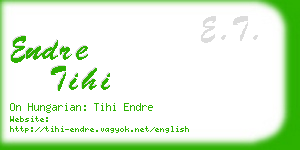 endre tihi business card